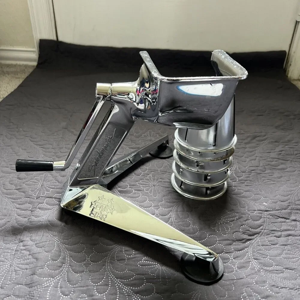 Vintage SALADMASTER Five Star Food Processor Slicer w/5 Cutting Cones Food Prep
